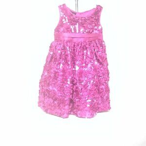 Holiday Edition Fuchsia Lace Tull & Sequins Easter Dress Infant 18 Months. NWOT